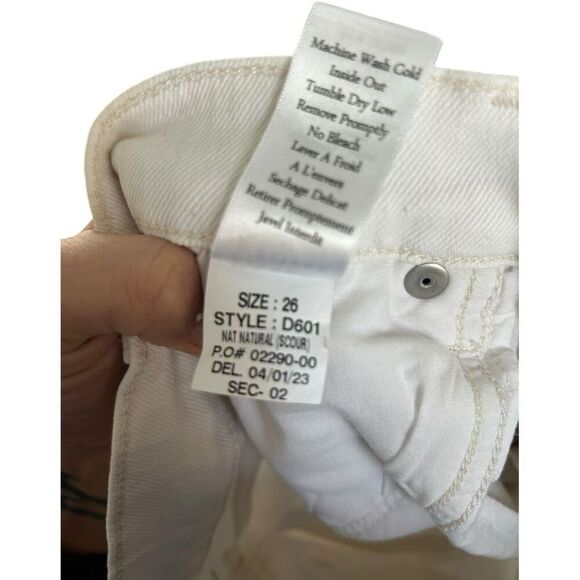 Frank & Eileen Cork High Rise Slim Straight Jeans Sz 26 Quiet Luxury Minimalist - Picture 10 of 12